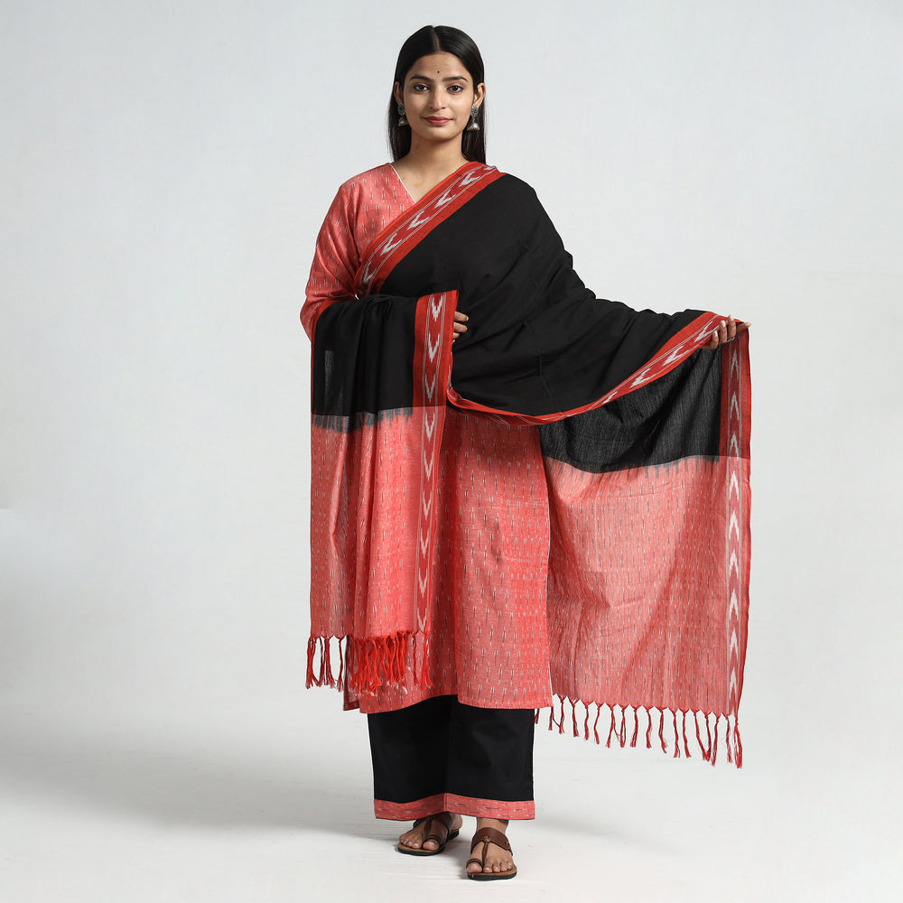 Pochampally Ikat Kurta with Palazzo & Dupatta Set
