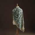 Floral Sanganeri Print Pure Merino Wool Handwoven Shawl 42