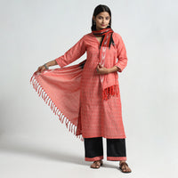 Pochampally Ikat Kurta with Palazzo & Dupatta Set
