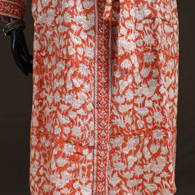 Sanganeri Hand Block Print Waffle Weave Cotton Bath Robe 13