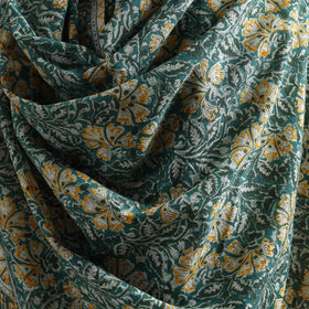 Floral Sanganeri Print Pure Merino Wool Handwoven Shawl 42