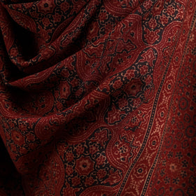 Kutch Handwoven Ajrakh Hand Block Print Merino Wool Shawl  58