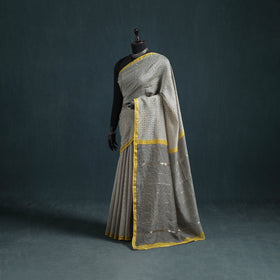 Bagru Hand Block Print Natural Dyed Mulberry Silk Saree 29