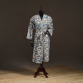 Sanganeri Hand Block Print Waffle Weave Cotton Bath Robe 14