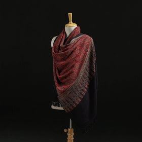 Kutch Handwoven Ajrakh Hand Block Print Merino Wool Shawl  59