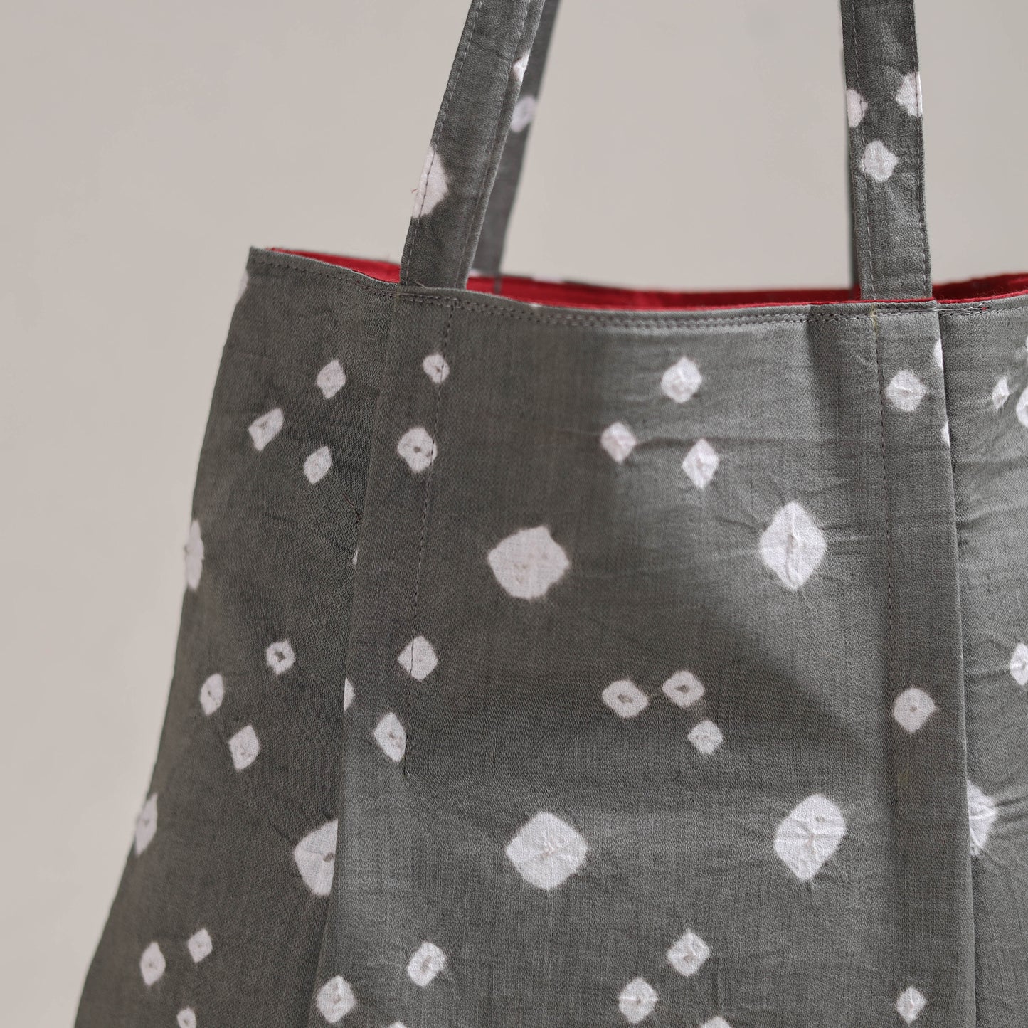Grey - Eco-Friendly Handmade Cotton Jhola Tote Bag 02