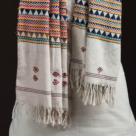 Orissa Tribal Kapadaganda Hand Embroidered Pure Handwoven Cotton Stole 09