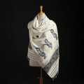Handspun Handwoven Pure Eri Silk Aari Hand Embroidered Shawl of Assam 26