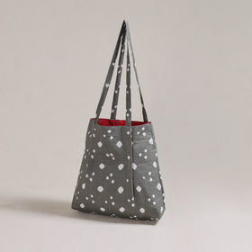 Grey - Eco-Friendly Handmade Cotton Jhola Tote Bag 02