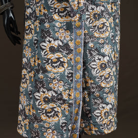 Sanganeri Hand Block Print Waffle Weave Cotton Bath Robe 14