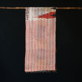 Bengal Kantha Handwork Patchwork Reversible Silk Stole 355