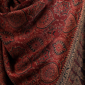 Kutch Handwoven Ajrakh Hand Block Print Merino Wool Shawl  59