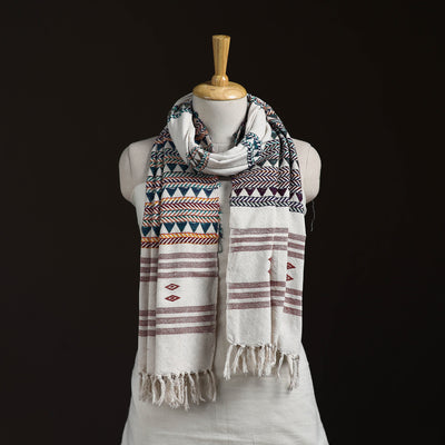Orissa Tribal Kapadaganda Hand Embroidered Pure Handwoven Cotton Stole 10