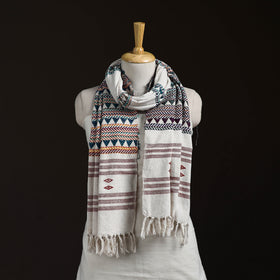 Orissa Tribal Kapadaganda Hand Embroidered Pure Handwoven Cotton Stole 10