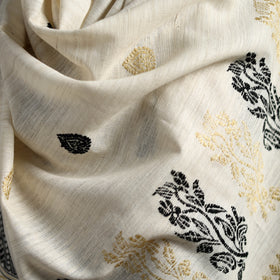 Handspun Handwoven Pure Eri Silk Aari Hand Embroidered Shawl of Assam 26