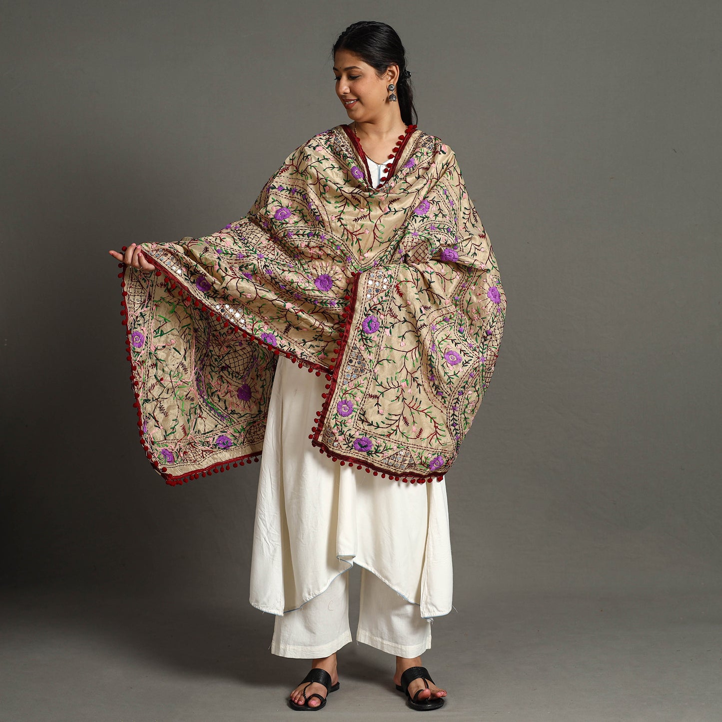 Phulkari Embroidered Dupatta