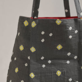 Grey - Eco-Friendly Handmade Cotton Jhola Tote Bag 03