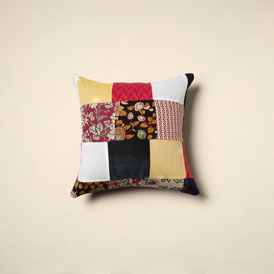 Multicolor Handcrafted Cotton Patchwork Cushion Cover