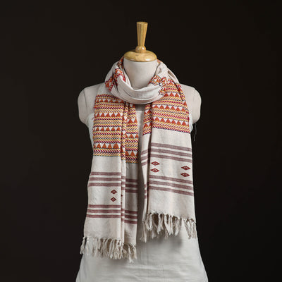 Orissa Tribal Kapadaganda Hand Embroidered Pure Handwoven Cotton Stole 11