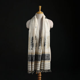 Handspun Handwoven Pure Eri Silk Aari Hand Embroidered Shawl of Assam 26
