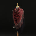 Kutch Handwoven Ajrakh Hand Block Print Merino Wool Shawl  60