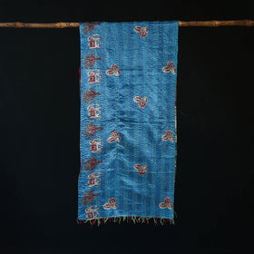 Bengal Kantha Handwork Patchwork Reversible Silk Stole 351