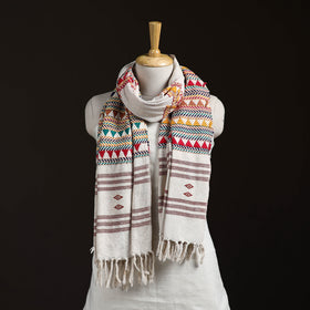 Orissa Tribal Kapadaganda Hand Embroidered Pure Handwoven Cotton Stole 12