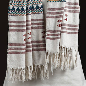 Orissa Tribal Kapadaganda Hand Embroidered Pure Handwoven Cotton Stole 13