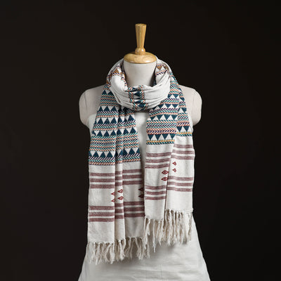 Orissa Tribal Kapadaganda Hand Embroidered Pure Handwoven Cotton Stole 13