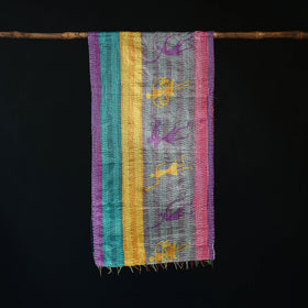 Bengal Kantha Handwork Patchwork Reversible Silk Stole 349