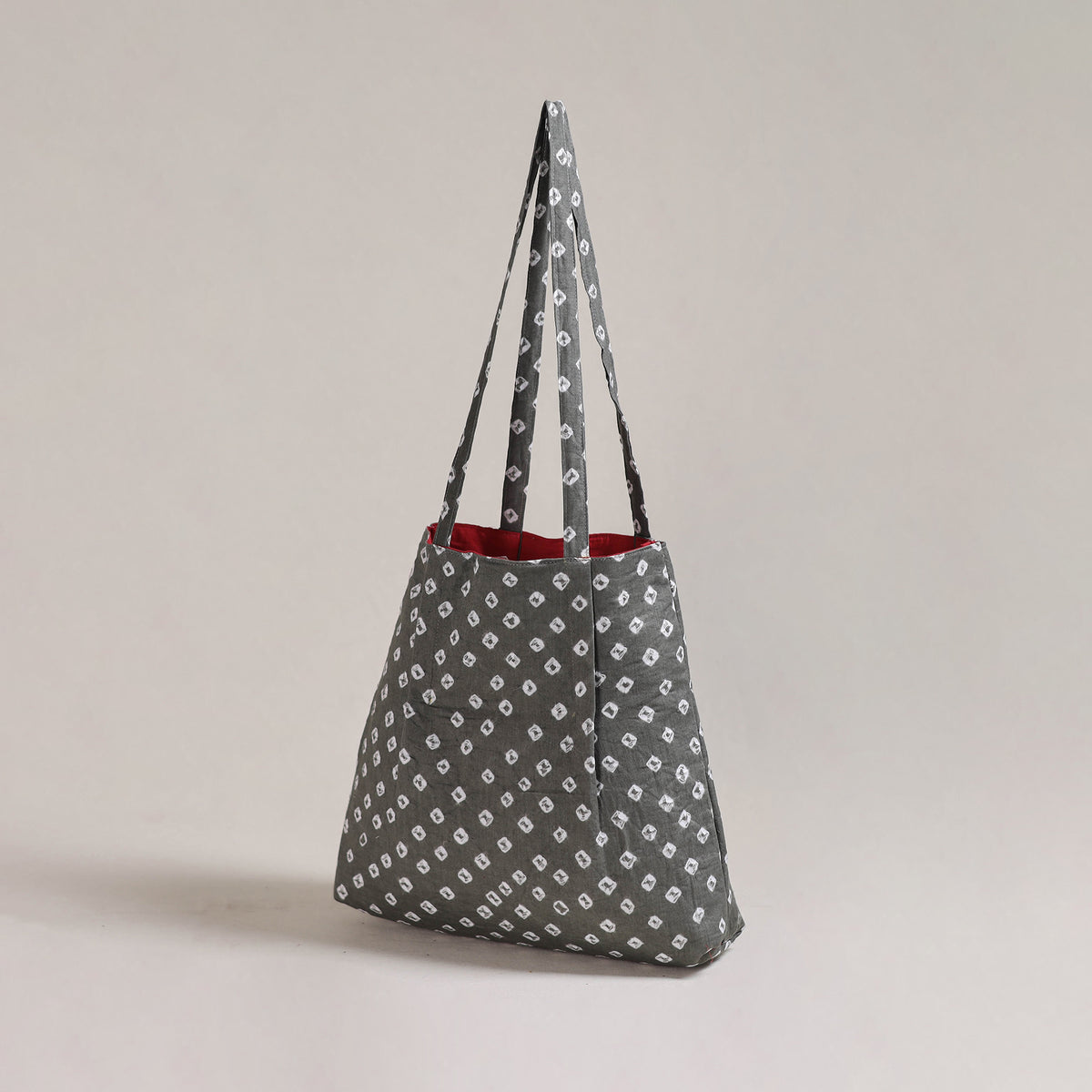 Grey - Eco-Friendly Handmade Cotton Jhola Tote Bag 04