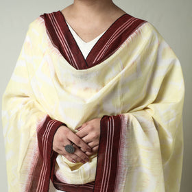 Maniabandha Ikat Weave Handloom Cotton Dupatta with Tassels 