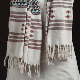 Orissa Tribal Kapadaganda Hand Embroidered Pure Handwoven Cotton Stole 17