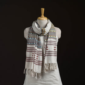 Orissa Tribal Kapadaganda Hand Embroidered Pure Handwoven Cotton Stole 17