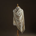 Floral Sanganeri Print Pure Merino Wool Handwoven Shawl 45