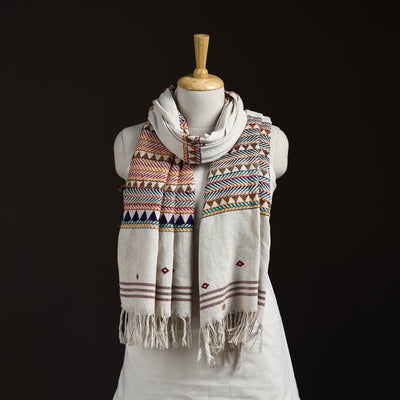 Orissa Tribal Kapadaganda Hand Embroidered Pure Handwoven Cotton Stole 18