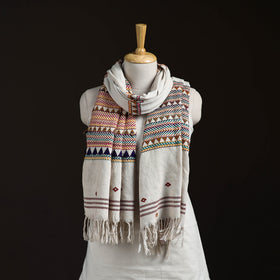 Orissa Tribal Kapadaganda Hand Embroidered Pure Handwoven Cotton Stole 18