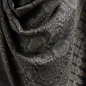Kutch Handwoven Ajrakh Hand Block Print Merino Wool Shawl  61