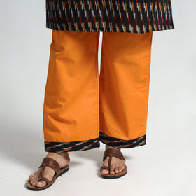 Buy Pochampally Ikat Weave Cotton Kurta with Palazzo & Dupatta Set Online l iTokri.com