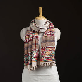 Orissa Tribal Kapadaganda Hand Embroidered Pure Handwoven Cotton Stole 20
