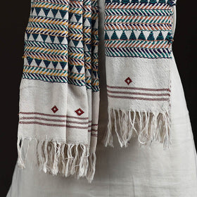 Orissa Tribal Kapadaganda Hand Embroidered Pure Handwoven Cotton Stole 21