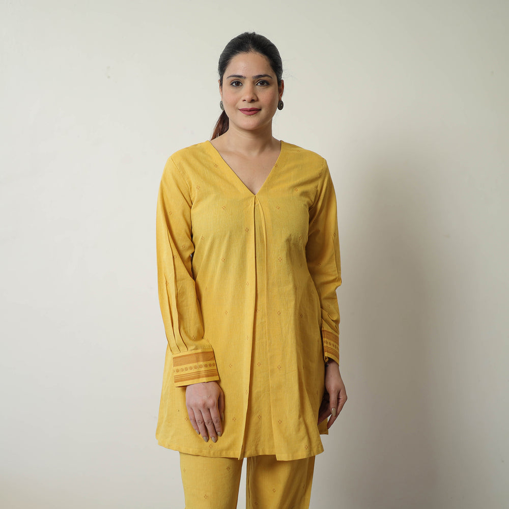 Yellow - Jacquard Cotton Co-Ord Set 08