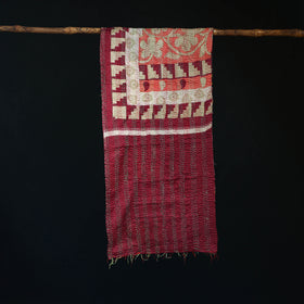 Bengal Kantha Handwork Patchwork Reversible Silk Stole 344