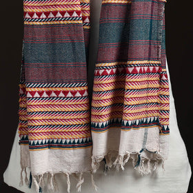 Orissa Tribal Kapadaganda Hand Embroidered Pure Handwoven Cotton Stole 23