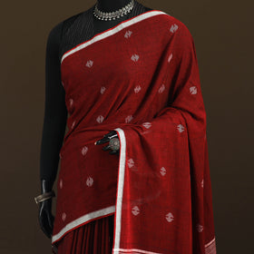 Phulia Jamdani Pure Handloom Cotton Saree with Tassels (Count 92/60) 31