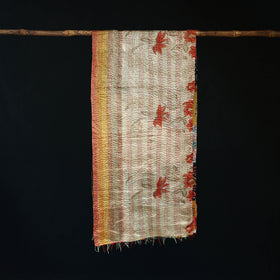 Bengal Kantha Handwork Patchwork Reversible Silk Stole 342