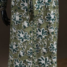 Sanganeri Hand Block Print Waffle Weave Cotton Bath Robe 18
