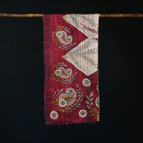 Bengal Kantha Handwork Patchwork Reversible Silk Stole 341