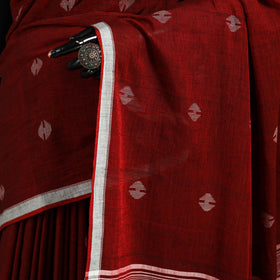 Phulia Jamdani Pure Handloom Cotton Saree with Tassels (Count 92/60) 31