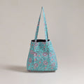 Blue - Eco-Friendly Handmade Cotton Jhola Tote Bag 07